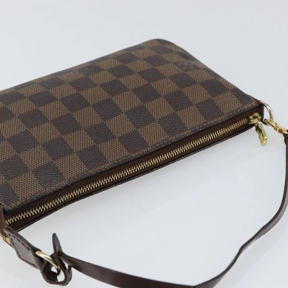 LOUIS VUITTON Damier Ebene Pochette Accessoires Pouch N41206 LV Auth 148145 - Picture 7 of 15